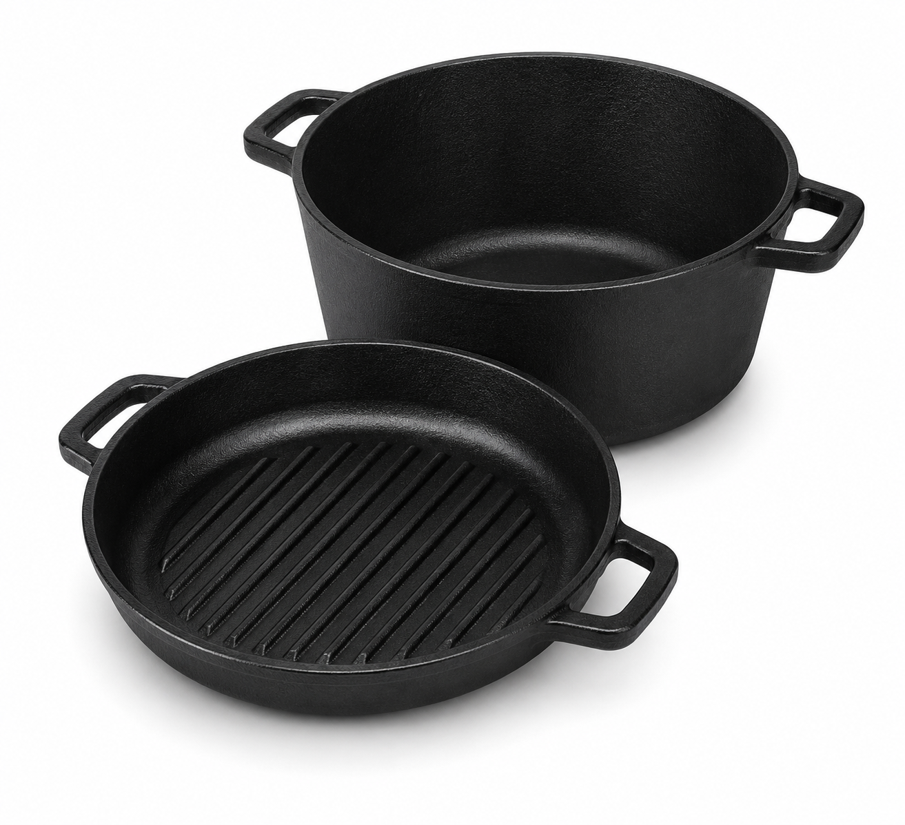 Cast Iron Griddle Pan & Pre-Seasoned Dish
