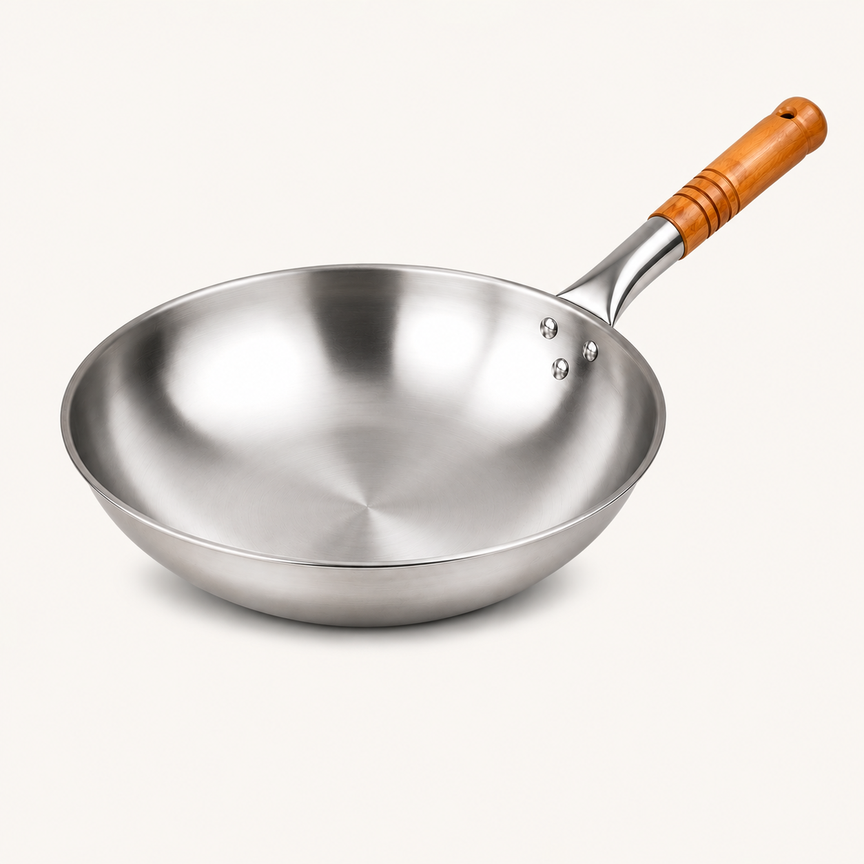 Chinese Wok Pan (Wooden Handle)