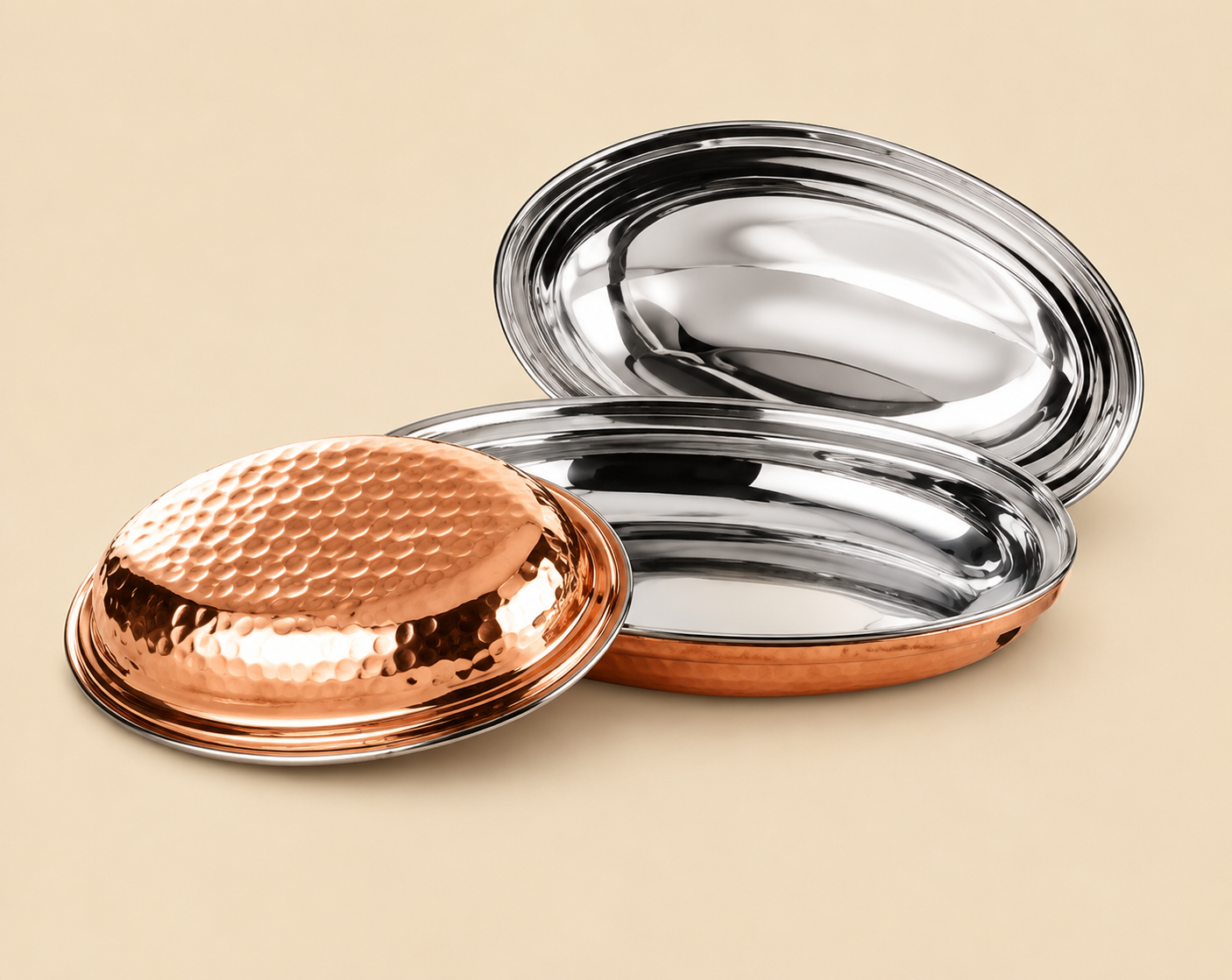 Oval Entree Dish (Copper Hammered)