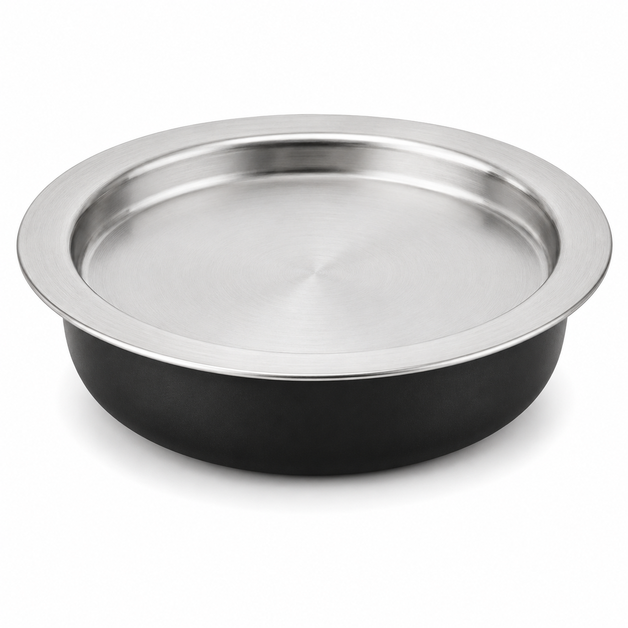 Pizza Pan with Stainless Steel Rim