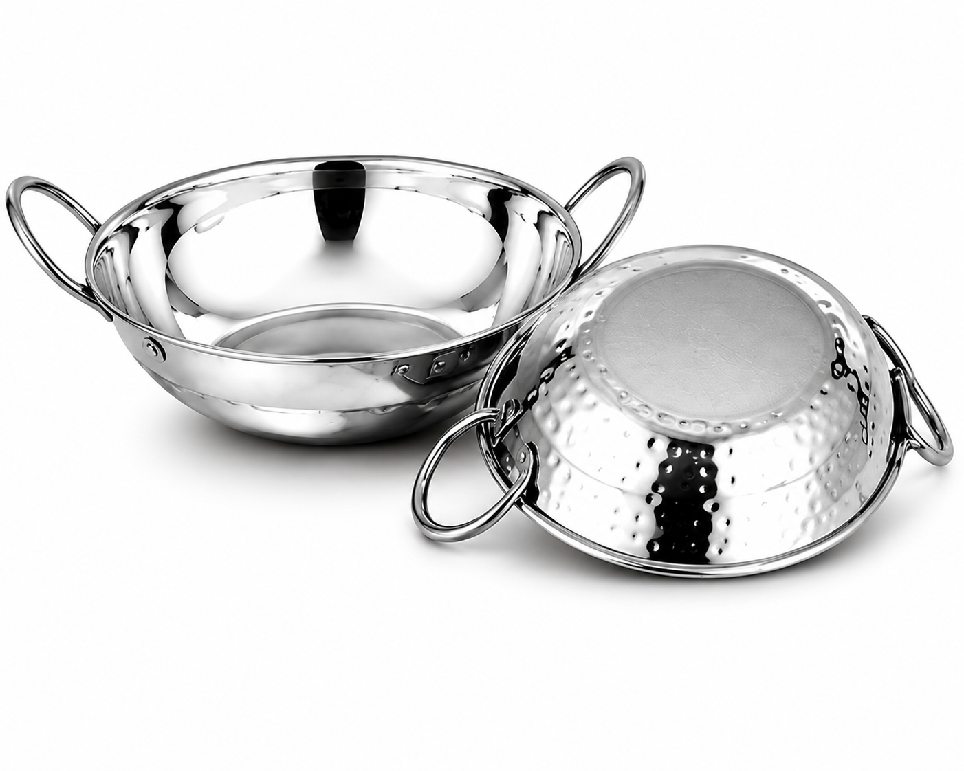 Serving Kadhai (Hammered Stainless Steel)