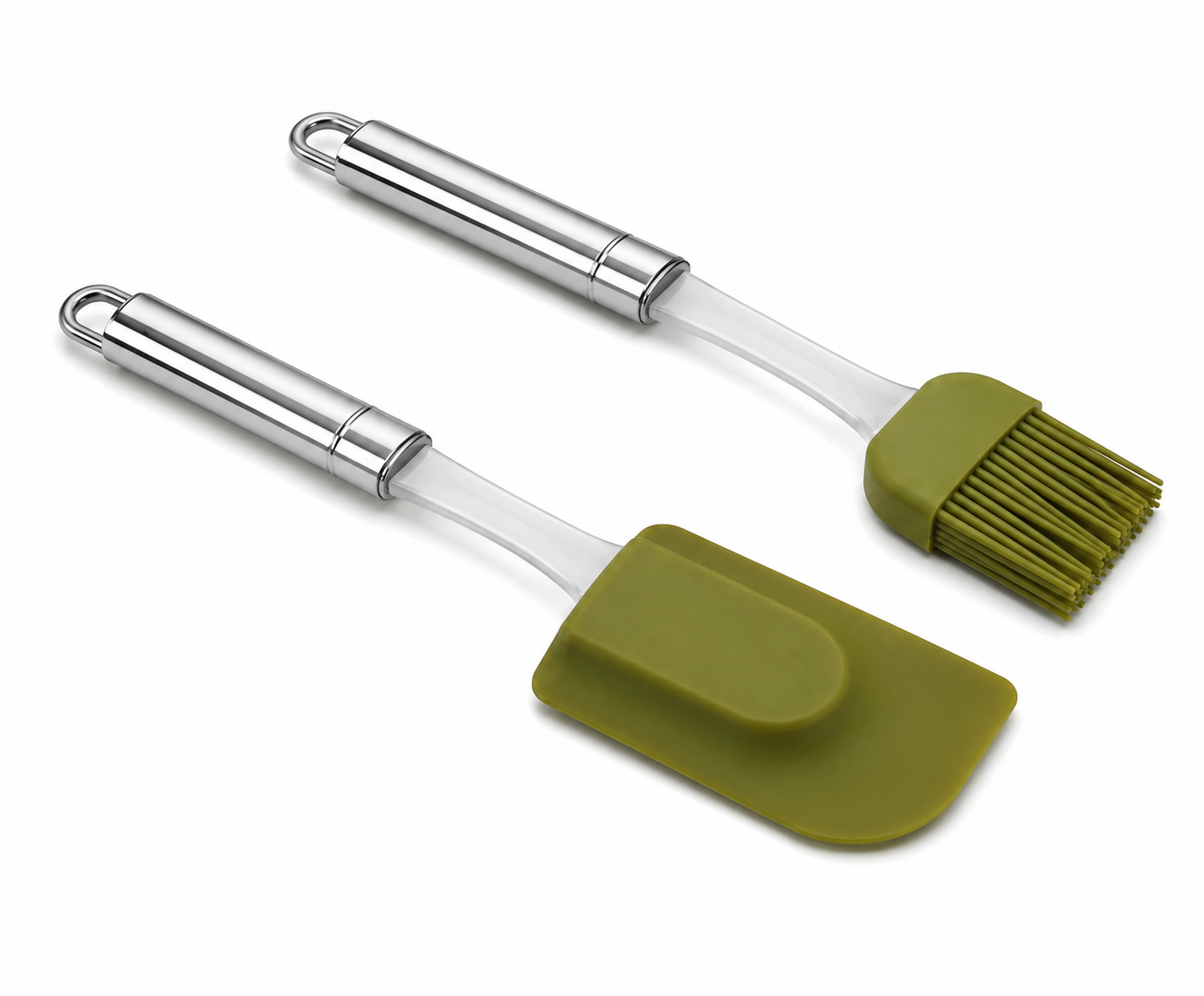 Silicone Brush & Spatula Set (Green)